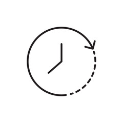 Duration icon Flat illustration sign