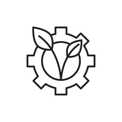 Eco industry icon Flat illustration sign