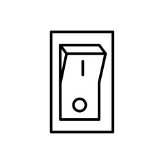 Electric switch icon Flat illustration sign
