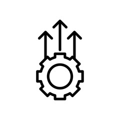 Efficiency icon Flat illustration sign