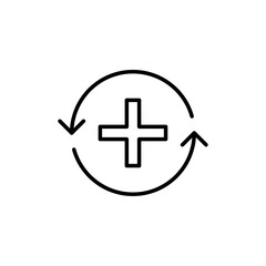 Fototapeta premium Health recory icon Flat illustration sign