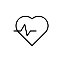 Heart reat icon Flat illustration sign