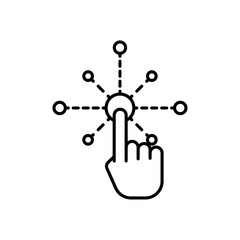 Intraction icon Flat illustration sign