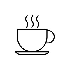 Hot tea icon Flat illustration sign