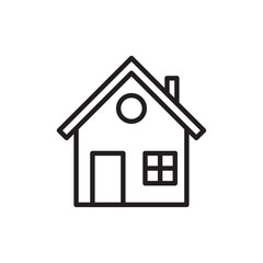 Obraz premium House icon Flat illustration sign