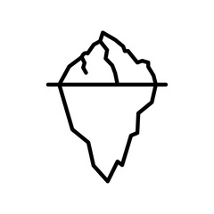 Ice berg icon Flat illustration sign
