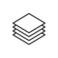 Layers icon Flat illustration sign
