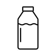 Milk bottle icon Flat illustration sign