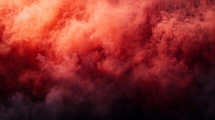 Fototapeta premium Dynamic red and black smoke clouds abstract background graphic design digital art vibrant color palette