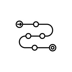 Roadmap icon Flat illustration sign