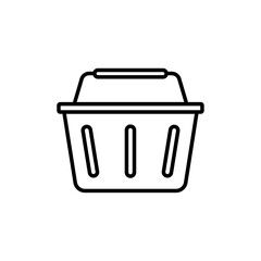 Shopping basket icon Flat illustration sign