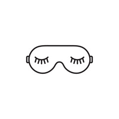 Sleeping mask icon Flat illustration sign
