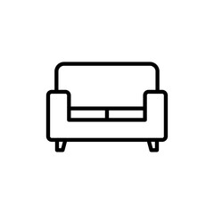 Sofa icon Flat illustration sign