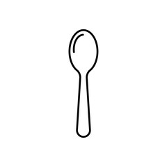 Spoon icon Flat illustration sign