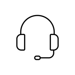 Support head set icon Flat illustration sign