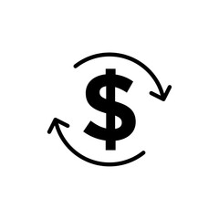 Turnover icon Flat illustration sign