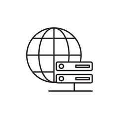 Web server icon Flat illustration sign