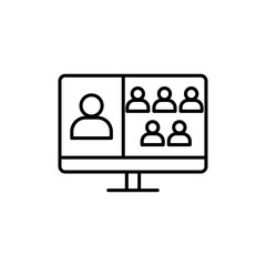 webinar icon Flat illustration sign
