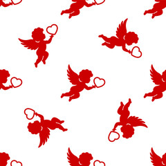 Cupid  seamless pattern vector image 