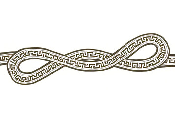 Obraz premium snake on white background