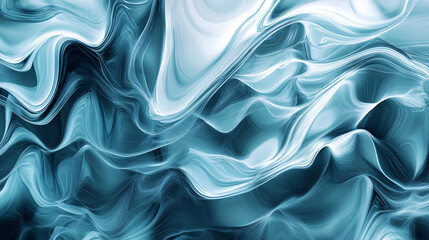 Obraz premium A dynamic platinum blue design with layered digital patterns and glowing lines, ideal for futuristic interfaces and digital art.