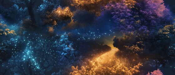 Fototapeta premium Dreamy pastel floral pattern. Soft, colorful blooms and foliage create a magical, ethereal atmosphere. Perfect for textile design, wallpaper, and more.