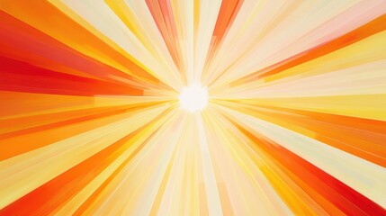 Obraz premium Abstract radiant sunburst, warm color explosion.