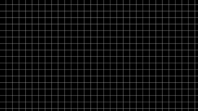  Simple squares moving grid, black and white abstract geometric 2D backdrop, looping video set.