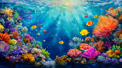 coral reef in the sea