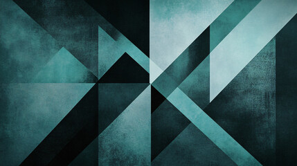 A dynamic teal design with geometric shapes and smooth textures, embodying modern elegance and style.