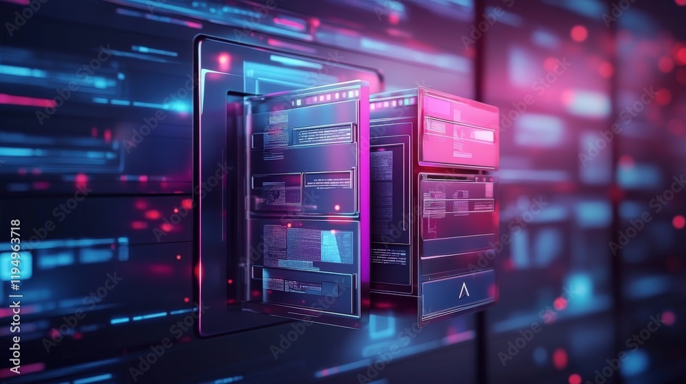 Poster digital data management system for online file storage and organization with innovative technology i