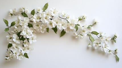 Elegant White Flower Arrangement on Soft Neutral Background