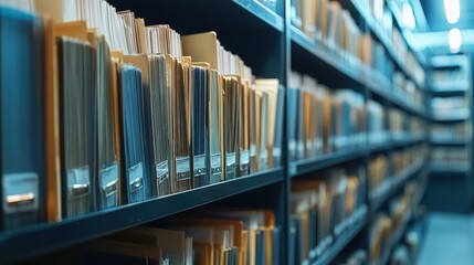 Organization of Filing Folders on Shelves in a Digital Storage Environment with Guidelines for Document Management