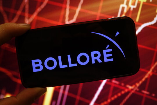 Konskie, Poland - January 06, 2025: Bollore SE company logo displayed on mobile phone