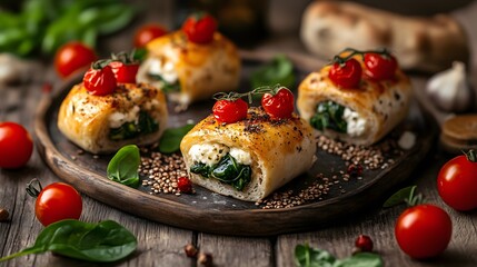 Fresh Caprese Stuffed Peppers on Platter