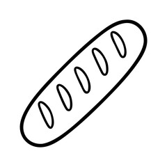 baguette icon, baguette line art - simple line art of baguette, perfect for baguette logos and icons and themed design 