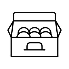 bakery box icon, bakery box line art - simple line art of bakery box, perfect for bakery box logos and icons and themed design 