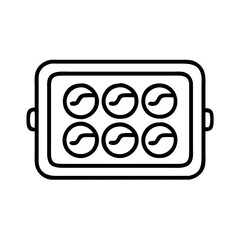 Obraz premium baking tray icon, baking tray line art - simple line art of baking tray, perfect for baking tray logos and icons and themed design 