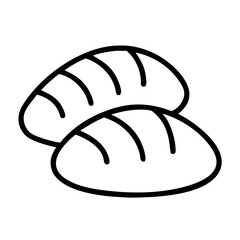 bread loaf icon, bread loaf line art - simple line art of bread loaf, perfect for bread loaf logos and icons and themed design 