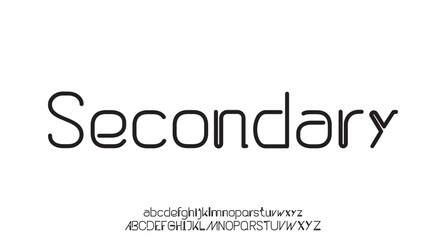 Technology Minimal alphabet fonts. Typography minimalist urban digital fashion future creative logo font. vector illustration
