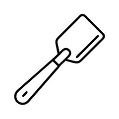 cake spatula icon, cake spatula line art - simple line art of cake spatula, perfect for cake spatula logos and icons and themed design 