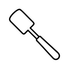 cake spatula icon, cake spatula line art - simple line art of cake spatula, perfect for cake spatula logos and icons and themed design 