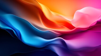 Obraz premium Abstract Colorful Waves: A Symphony of Hues