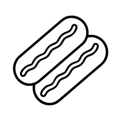 eclairs icon, eclairs line art - simple line art of eclairs, perfect for eclairs logos and icons and themed design 