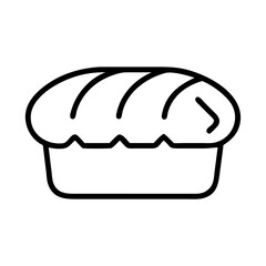 freshly baked bread icon, freshly baked bread line art - simple line art of freshly baked bread, perfect for freshly baked bread logos and icons and themed design 