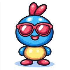 A Cool Cartoon Bird Wearing Sunglasses