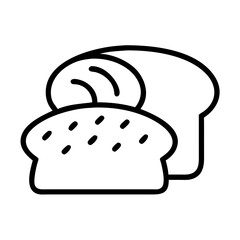 freshly baked bread icon, freshly baked bread line art - simple line art of freshly baked bread, perfect for freshly baked bread logos and icons and themed design 