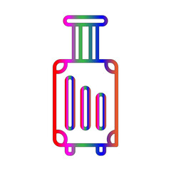 Suitcase icon line gradient icon