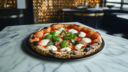 A Gourmet Pizza Ready to Serve