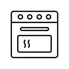 oven icon, oven line art - simple line art of oven, perfect for oven logos and icons and themed design 